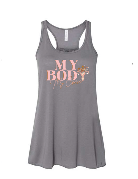 My Body My Choice Flowy Racerbank Tank