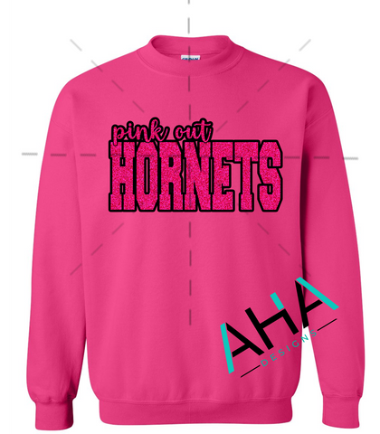 Pink Out Hornets Crew Sweatshirt