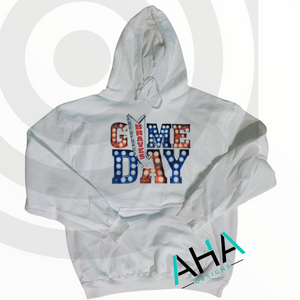 Braves Game Day Lights White Hoodie