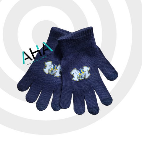 Monroe Hornets Navy Touch Screen Gloves
