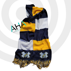 Monroe Hornets Gold/Navy/White Fringe Scarf