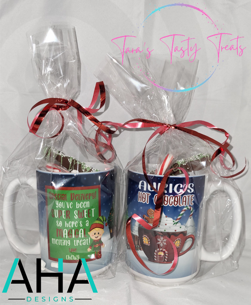 Personalized Elf Mug with or without hot chocolate bomb