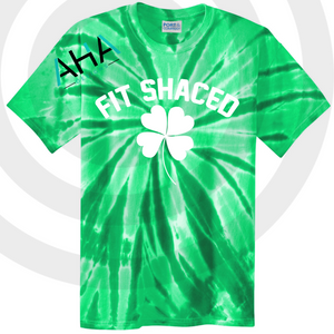 "Fit Shaced" Shamrock Green Tie Dye T-shirt