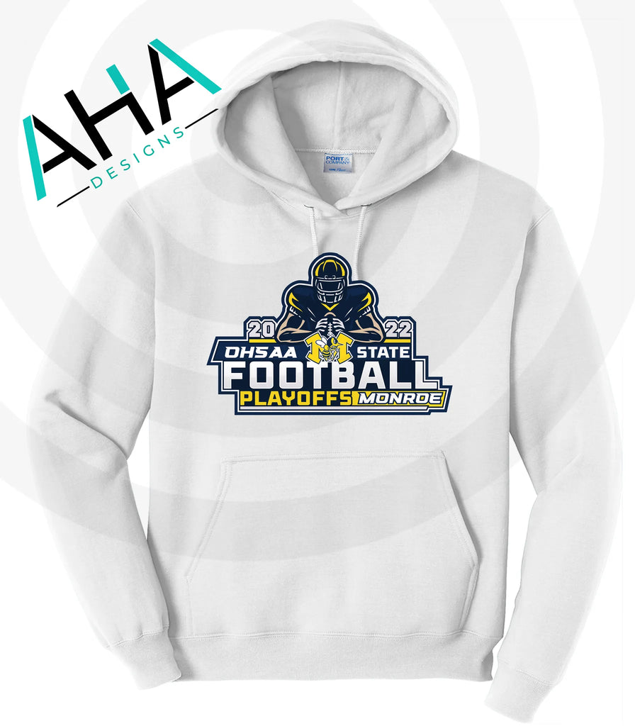 Monroe Hornets 2022 Football Playoffs T-shirt (Gray/White/Gold/Navy) – AHA  Designs LLC