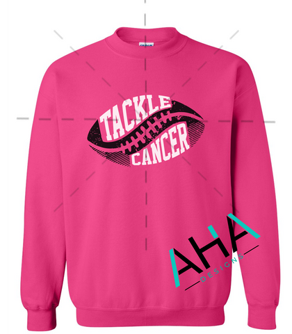 [PRE-ORDER] Pink Tackle Cancer Crew Sweatshirt