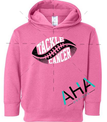 [PRE-ORDER] Toddler Pink Tackle Cancer Hooded Sweatshirt