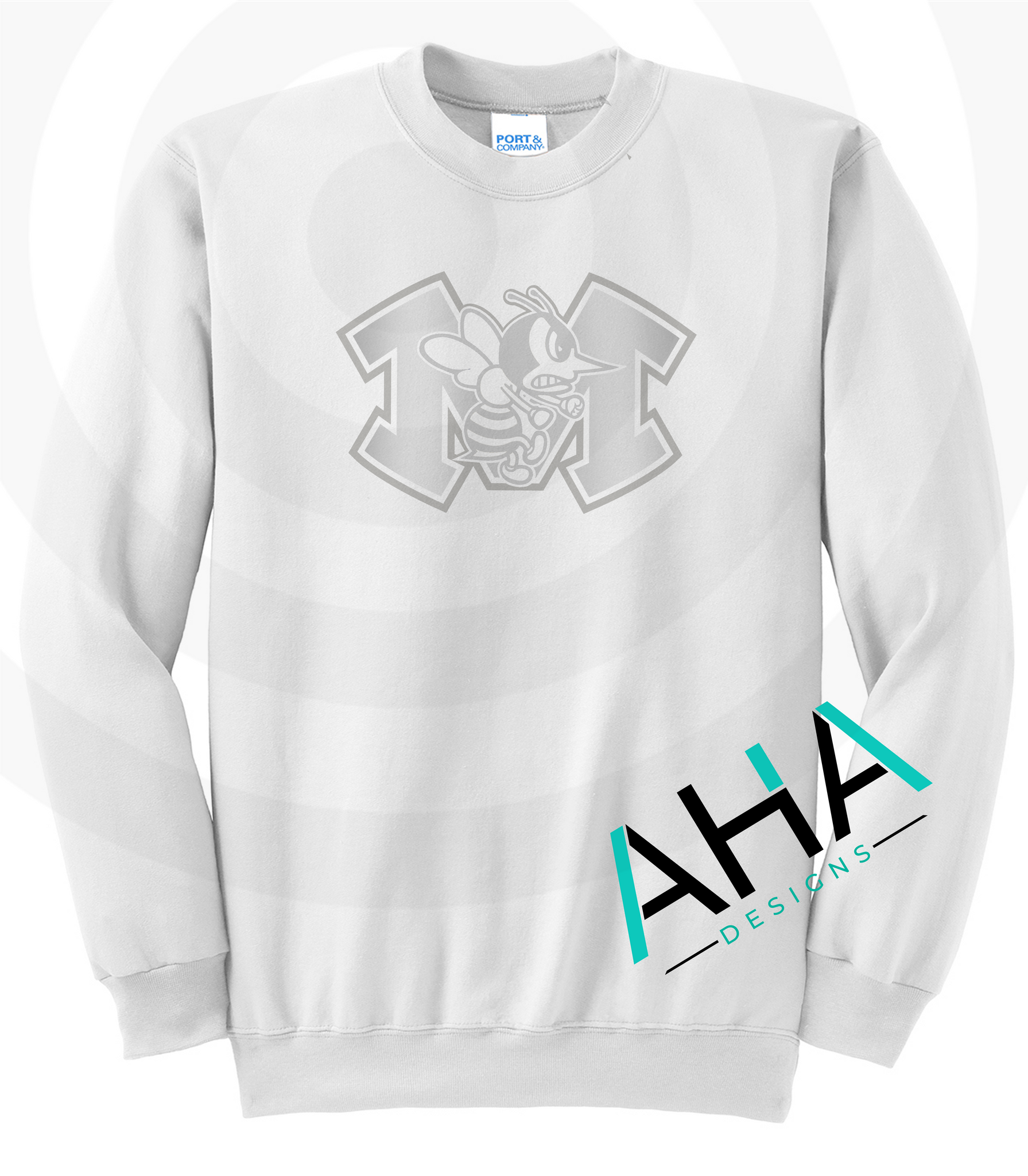 Hornets WHITE OUT crew sweatshirt - order by 9/26 for 9/30 Game!