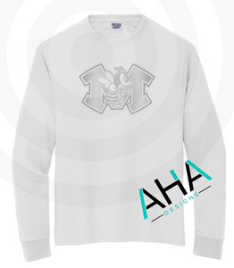 Hornets WHITE OUT long sleeve tee - order by 9/26 for 9/30 Game!